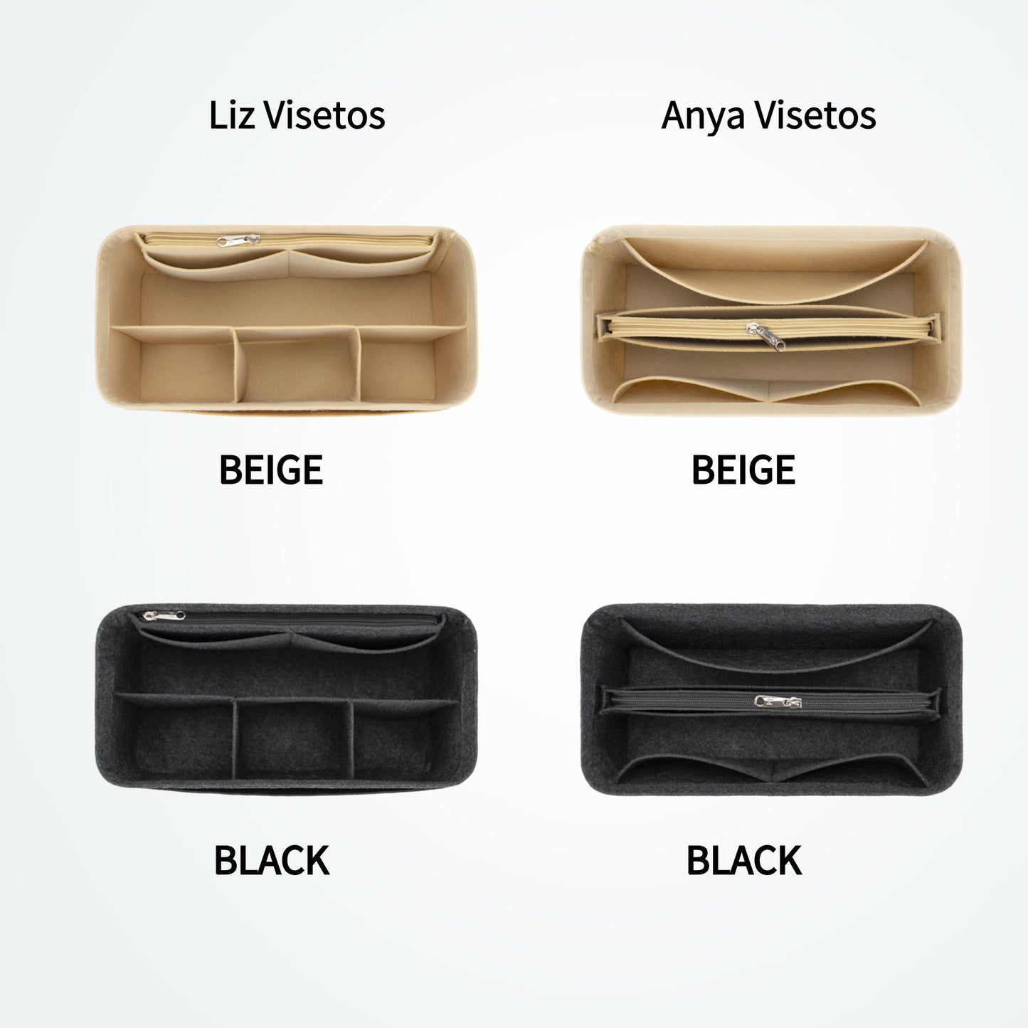 Bag Organizer For Anya Visetos Liz Visetos Tote Bag. Bag Insert For Classical Tote Bag.