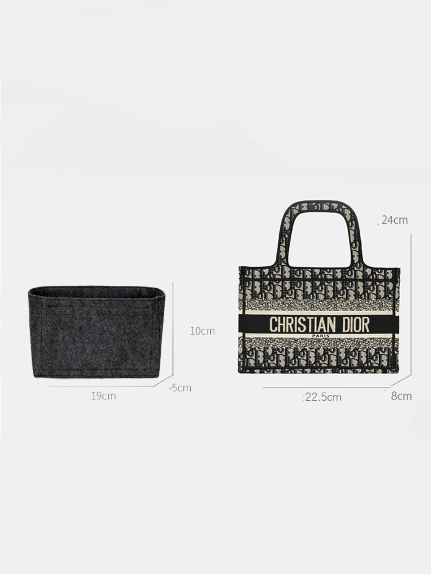 Bag Organizer For Mini Tote Handbags. Bag Insert For Classical Bag.