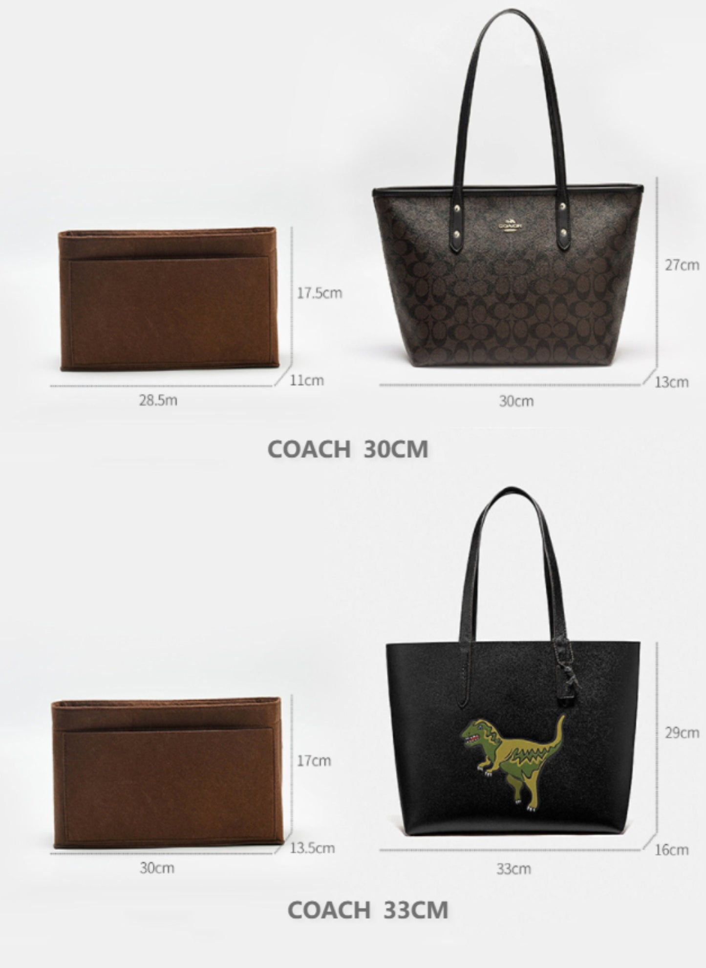 Bag Organizer For Central Tote Bag. Bag Insert For Classical Tote Bag.