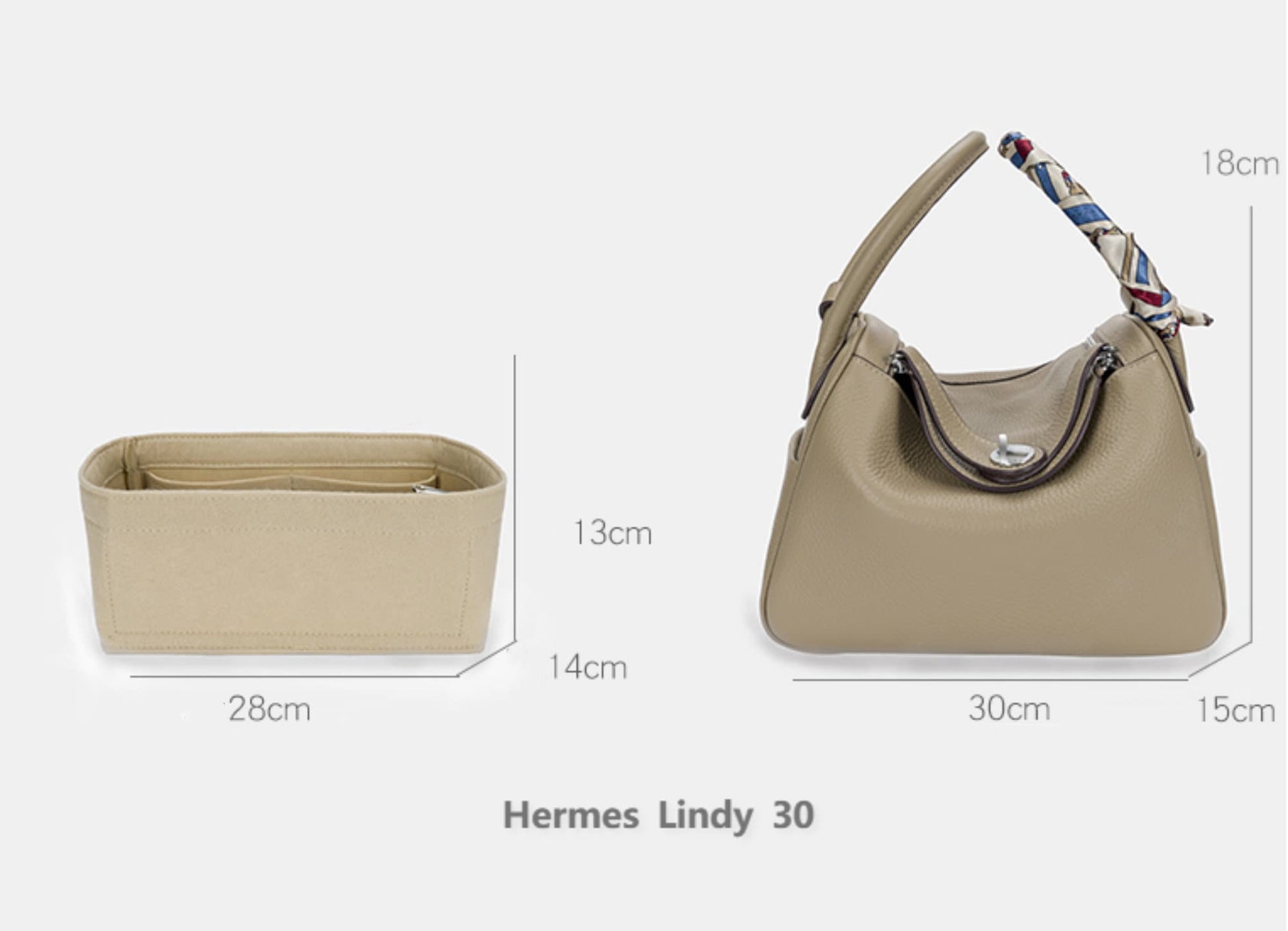 Inner Bag Organizer - Hermes Lindy (Version 2.0)