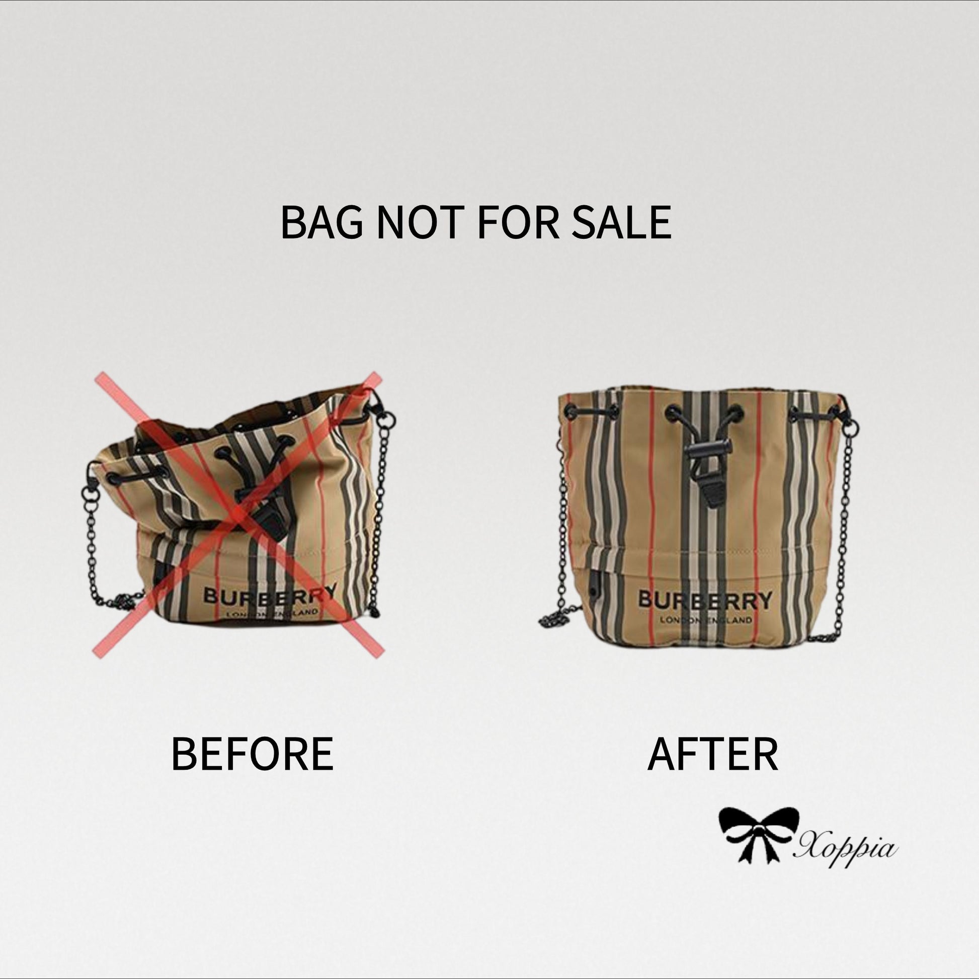 Bag Organizer For BBR Drawstring Bucket Bag. Bag Insert For Classical Designer Bag.