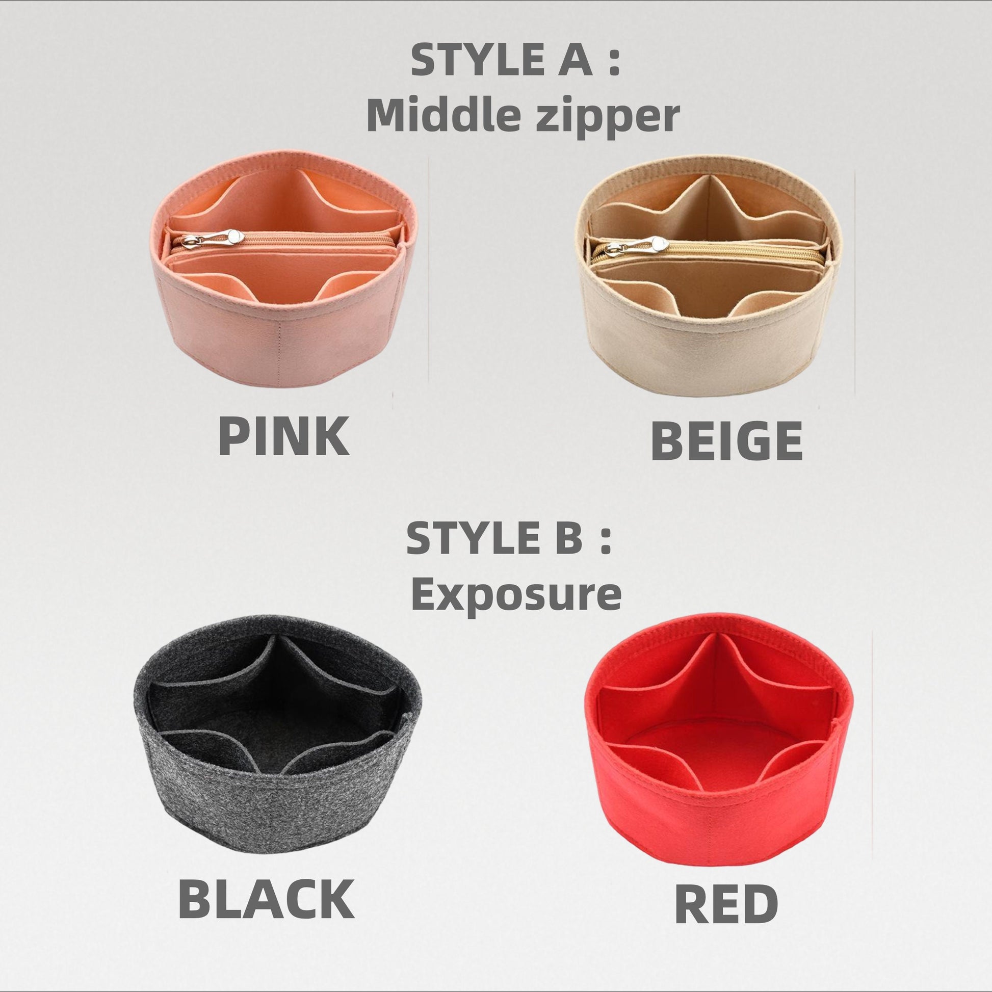 Bag Organizer For BBR Drawstring Bucket Bag. Bag Insert For Classical Designer Bag.