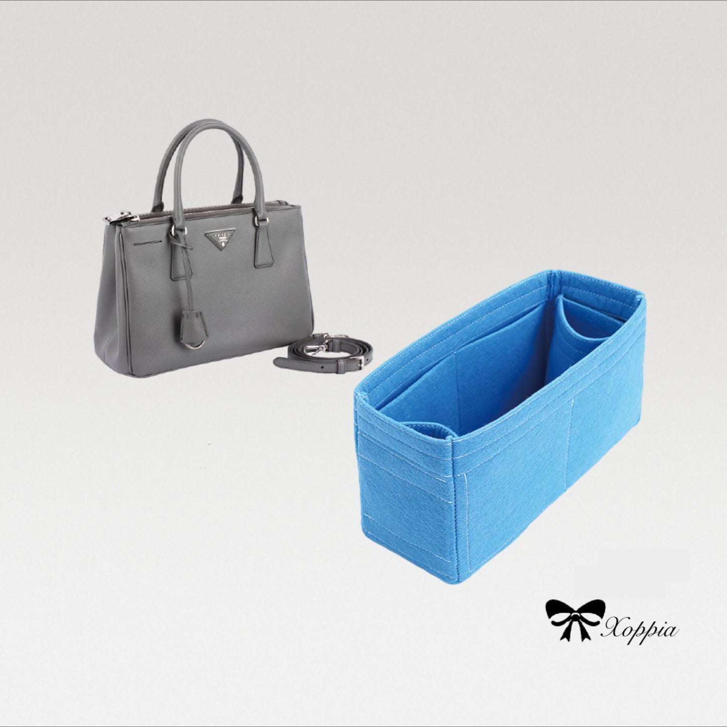 Bag Organizer For Galleria Small Saffiano Leather Double Bag. Bag Insert For Backpack Bag.