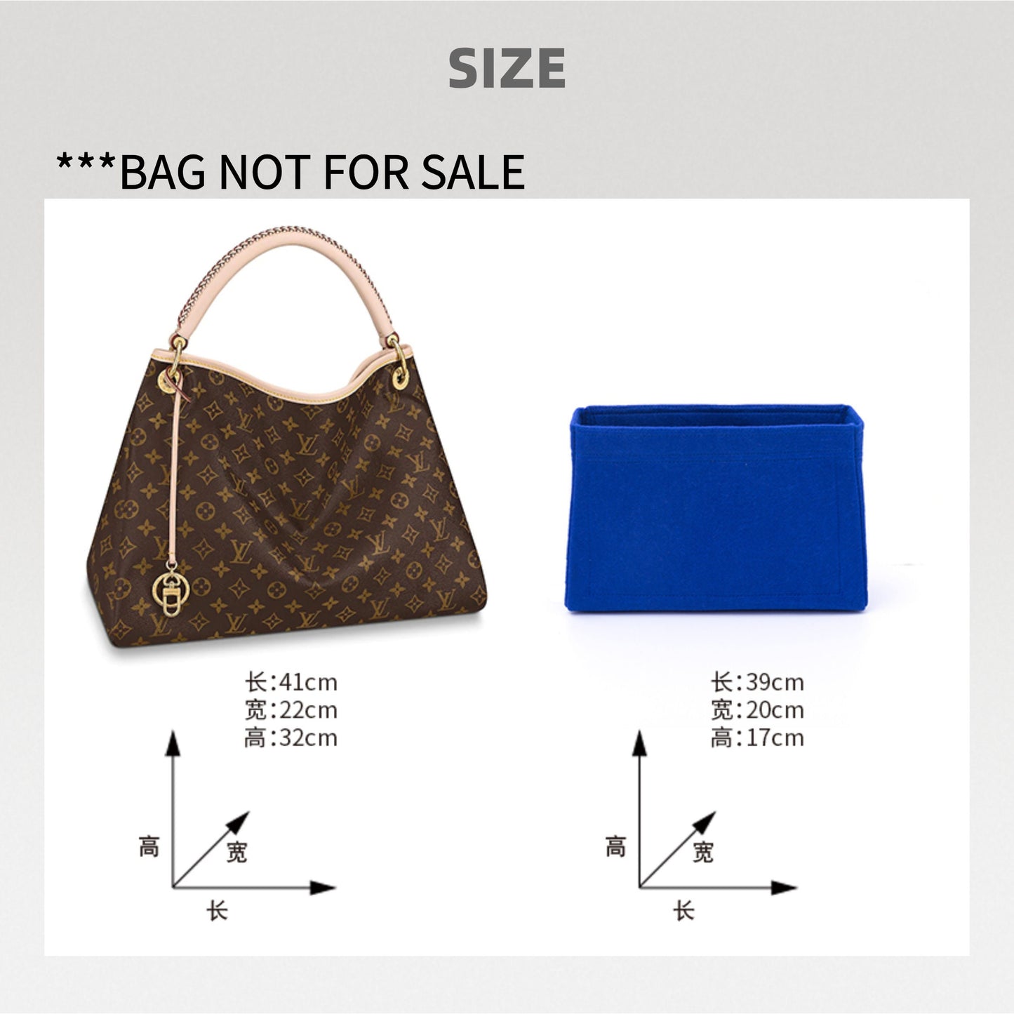 Bag Organizer For Artsy Medium Tote Bag. Bag Insert For Classical Tote Bag.