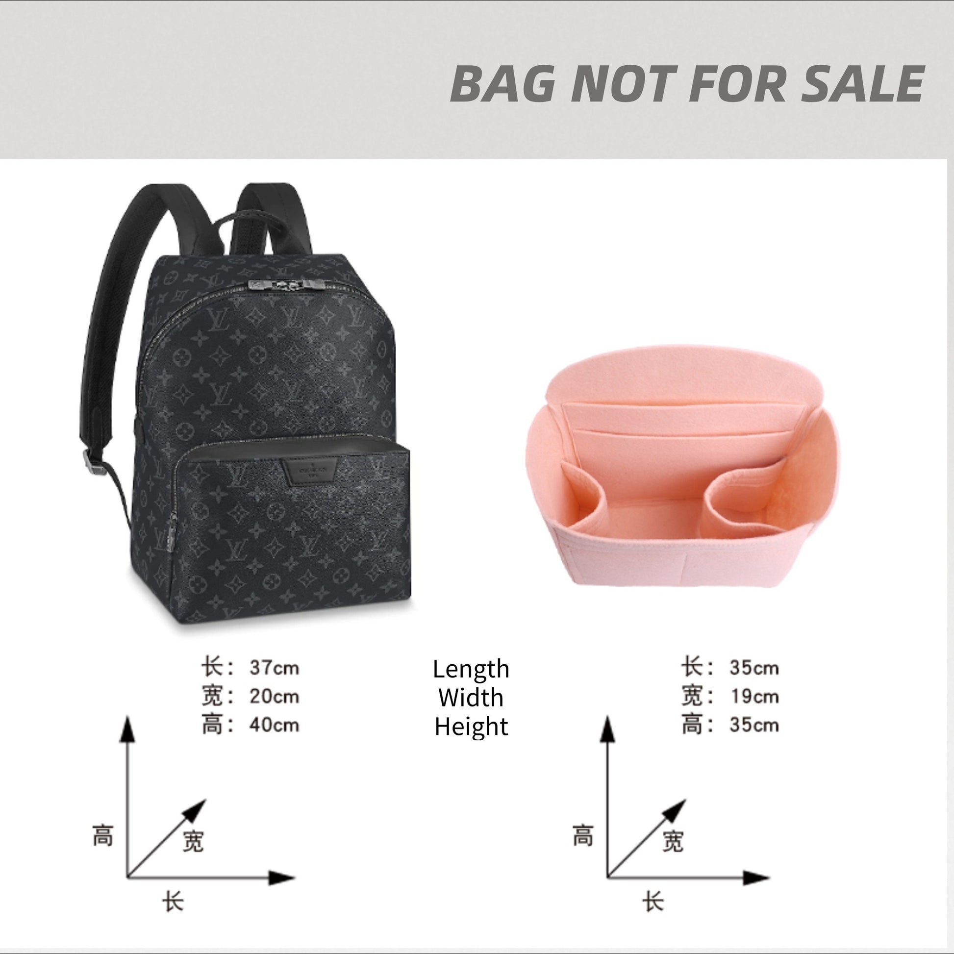 louis vuitton backpack organizer Bag Organizer For Discovery Backpack Monogram Eclipse PM. Bag Insert F – Xoppia