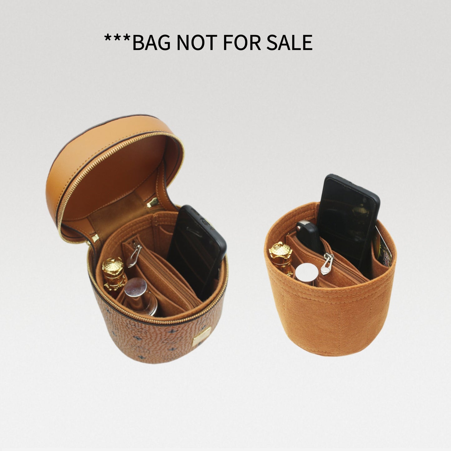 Bag Organizer For Cylinder Visetos. Bag Insert For Bucket Bag.