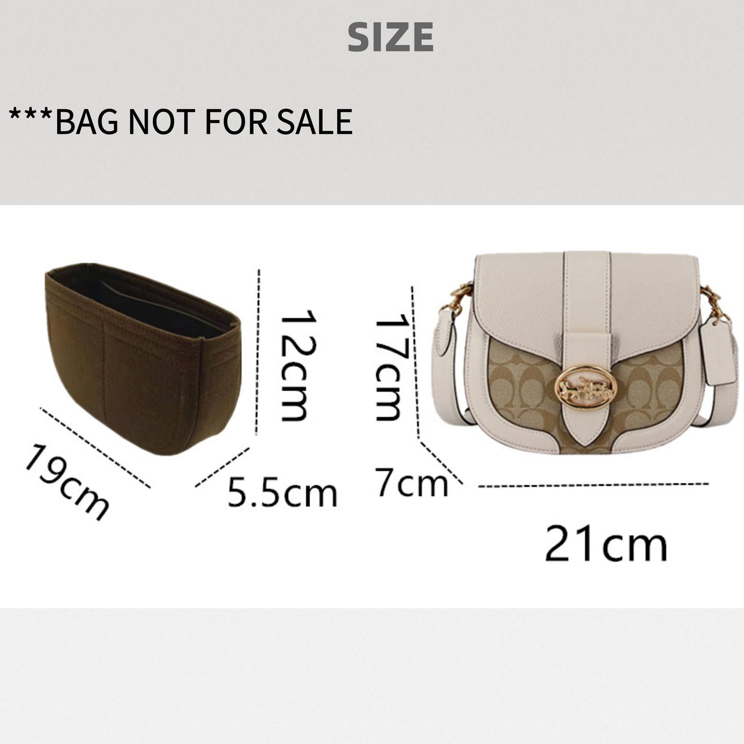 Bag Organizer For Georgie Handbag. Bag Insert For Classical Bag.