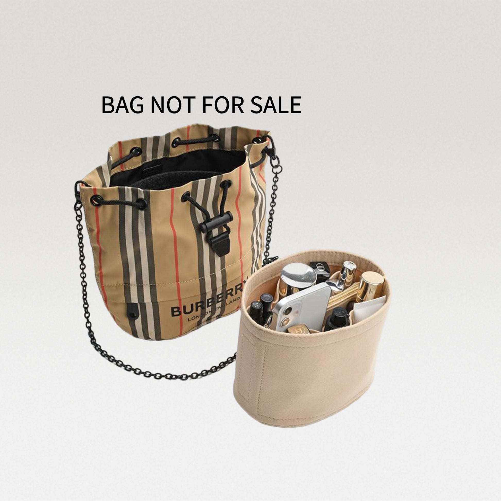 Bag Organizer For BBR Drawstring Bucket Bag. Bag Insert For Classical Designer Bag.