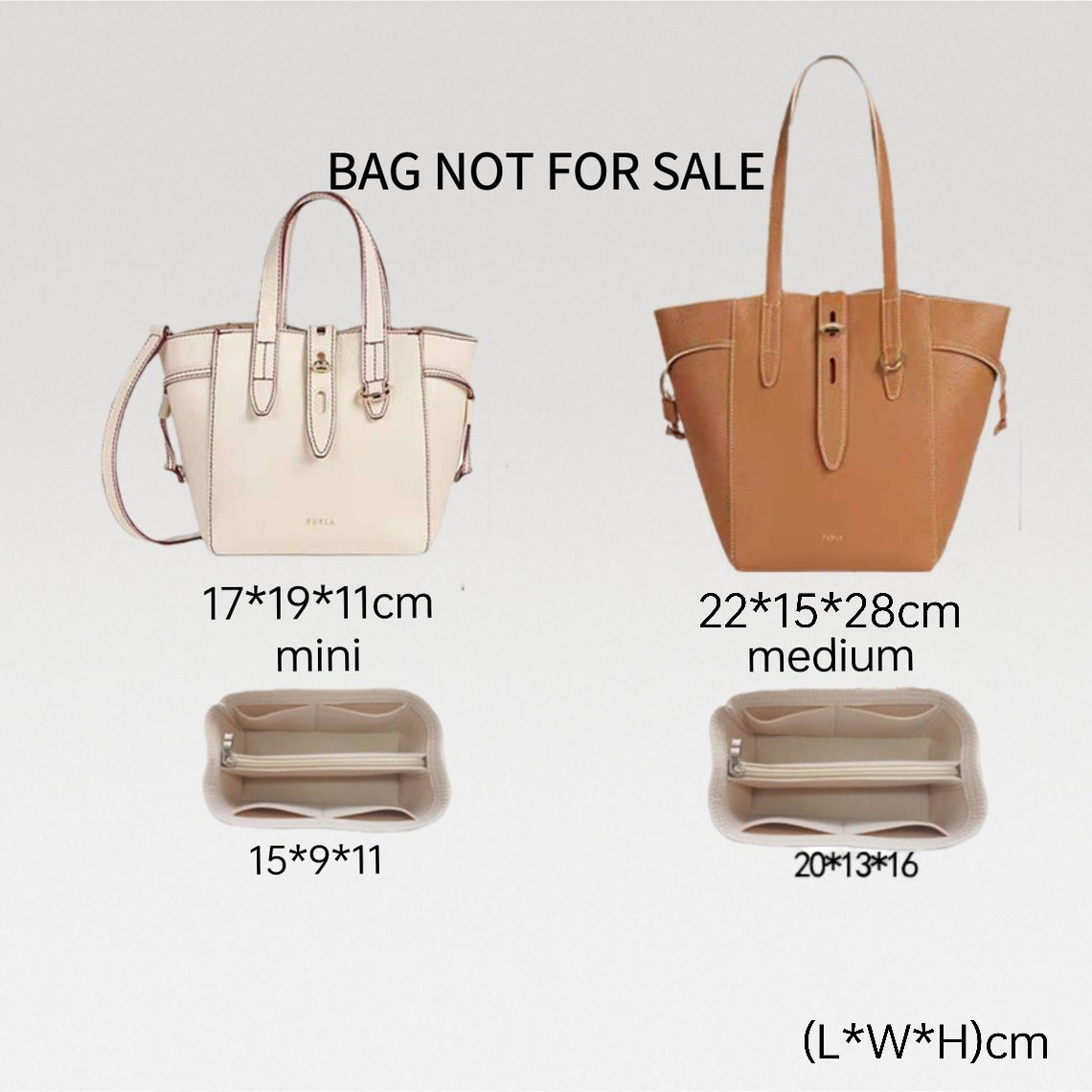 Bag Organizer For NET Bucket Bag. Bag Insert For Classical Bucket Bag.