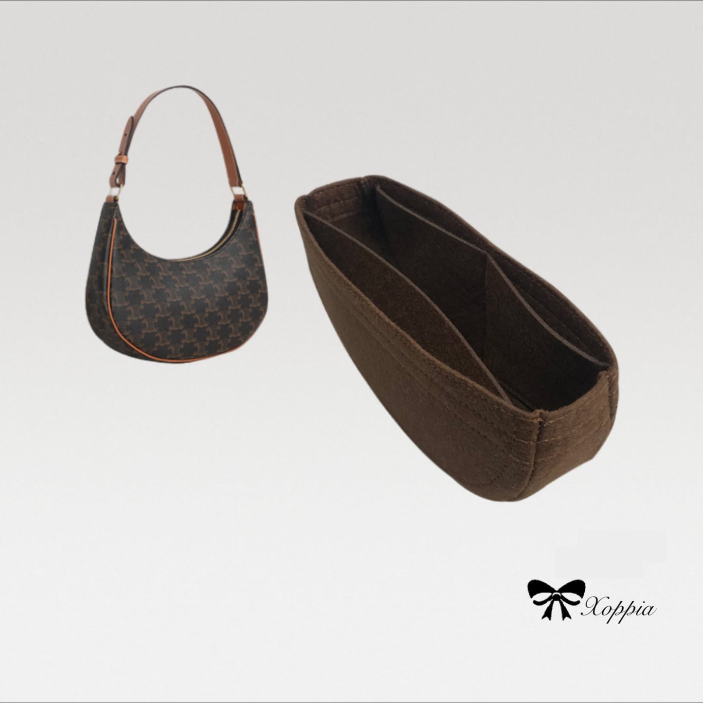 Bag Organizer For AVA TRIOMPHE CANVAS Hobo Bag. Bag Insert For Classical Hobo Bag.