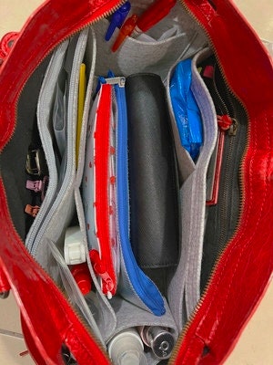 Bag Organizer For City Bag. Bag Insert For Classical Tote Shoulder Bag.