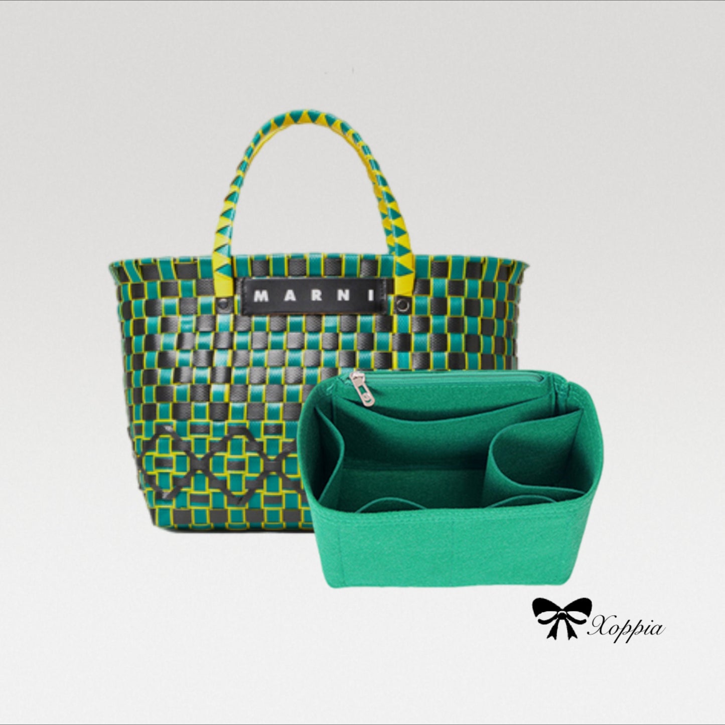 Bag Organizer For Woven Basket Bag. Bag Insert For Shopping Bag.