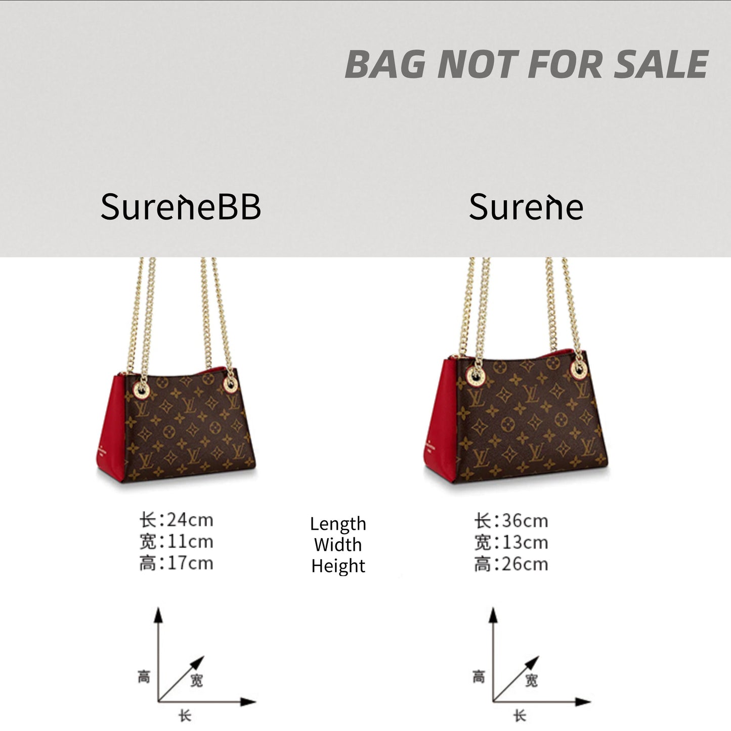 Bag Organizer For Surene MM BB Monogram Handbag. Bag Insert For Classical Bag.