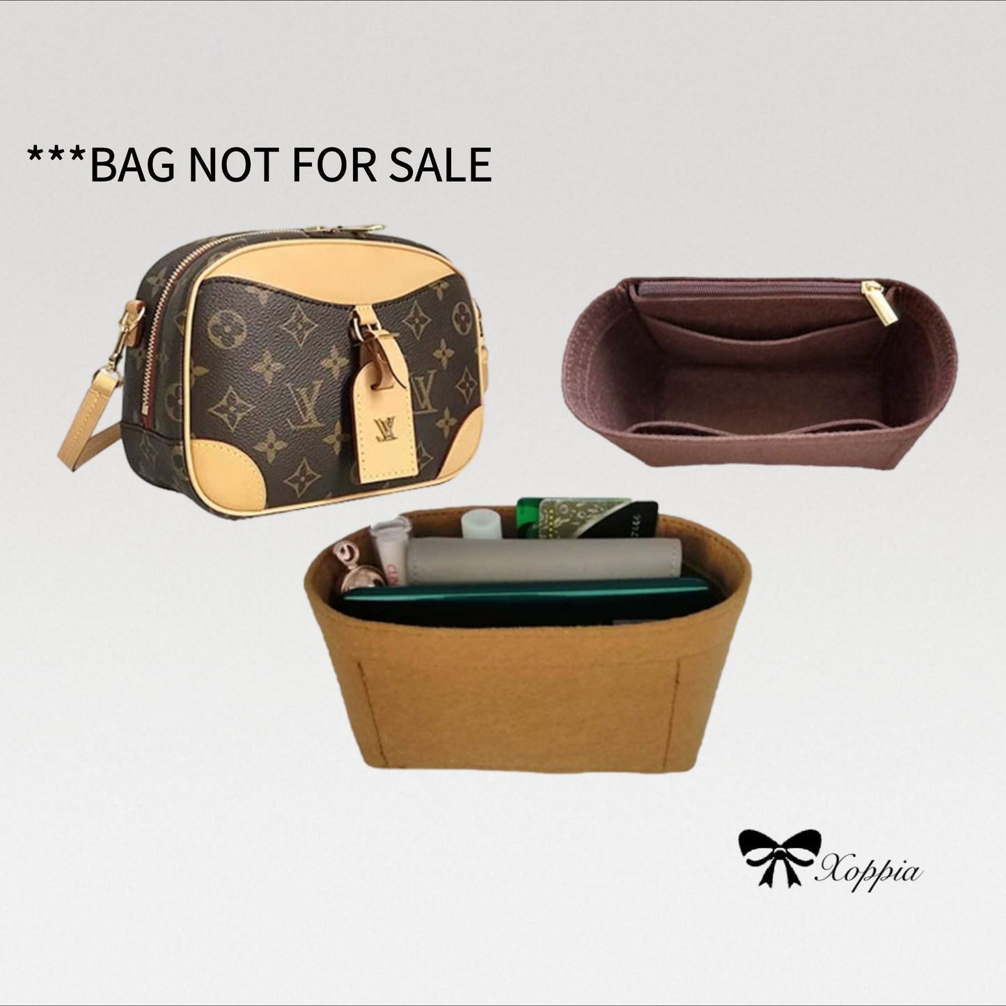 Bag Organizer For Deauville Mini Bag. Bag Insert For Classical Camera Bag.