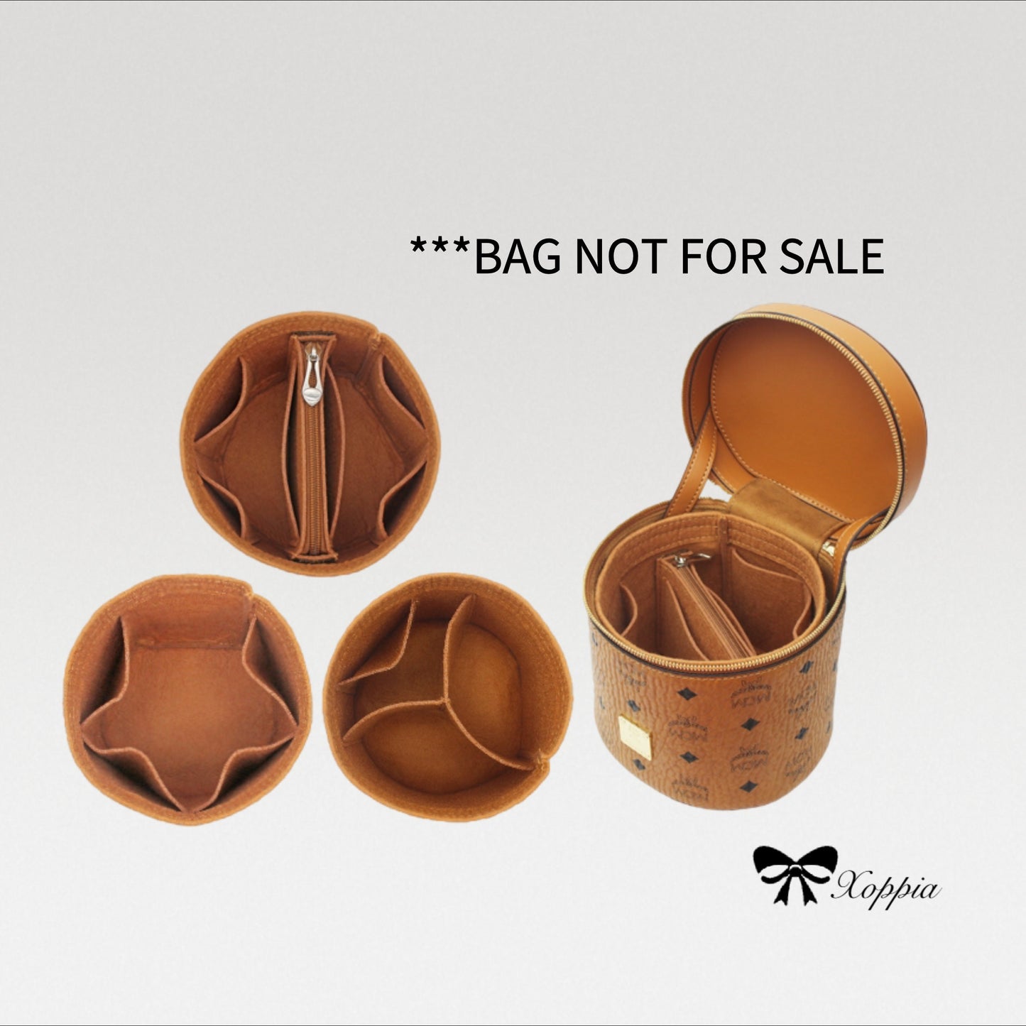 Bag Organizer For Cylinder Visetos. Bag Insert For Bucket Bag.