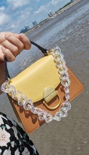 Acrylic Bag Chain Strap. 40cm/50cm Replacement Strap. Transparent Purse Chain.