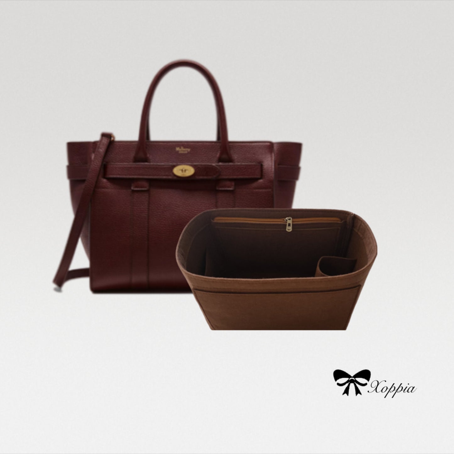 Bag Organizer For Small Bayswater Heavy Grain Leather Handbag Bag. Bag Insert For Classical Handbag Bag.