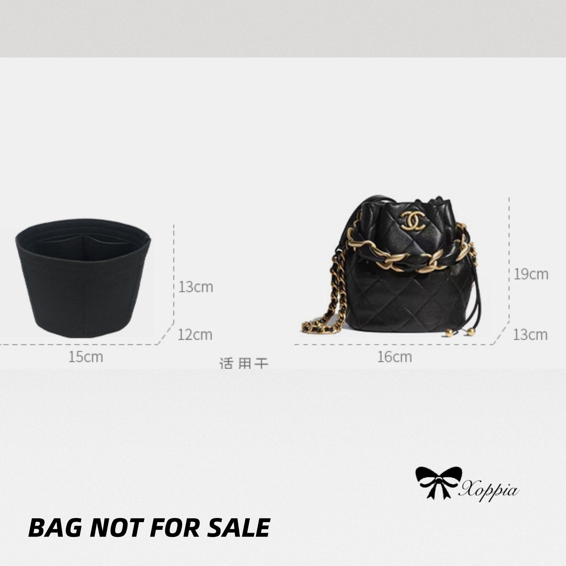 Bag Organizer For Drawstring Bucket Bag 2021. Bag Insert For Elegant Designer Bag.