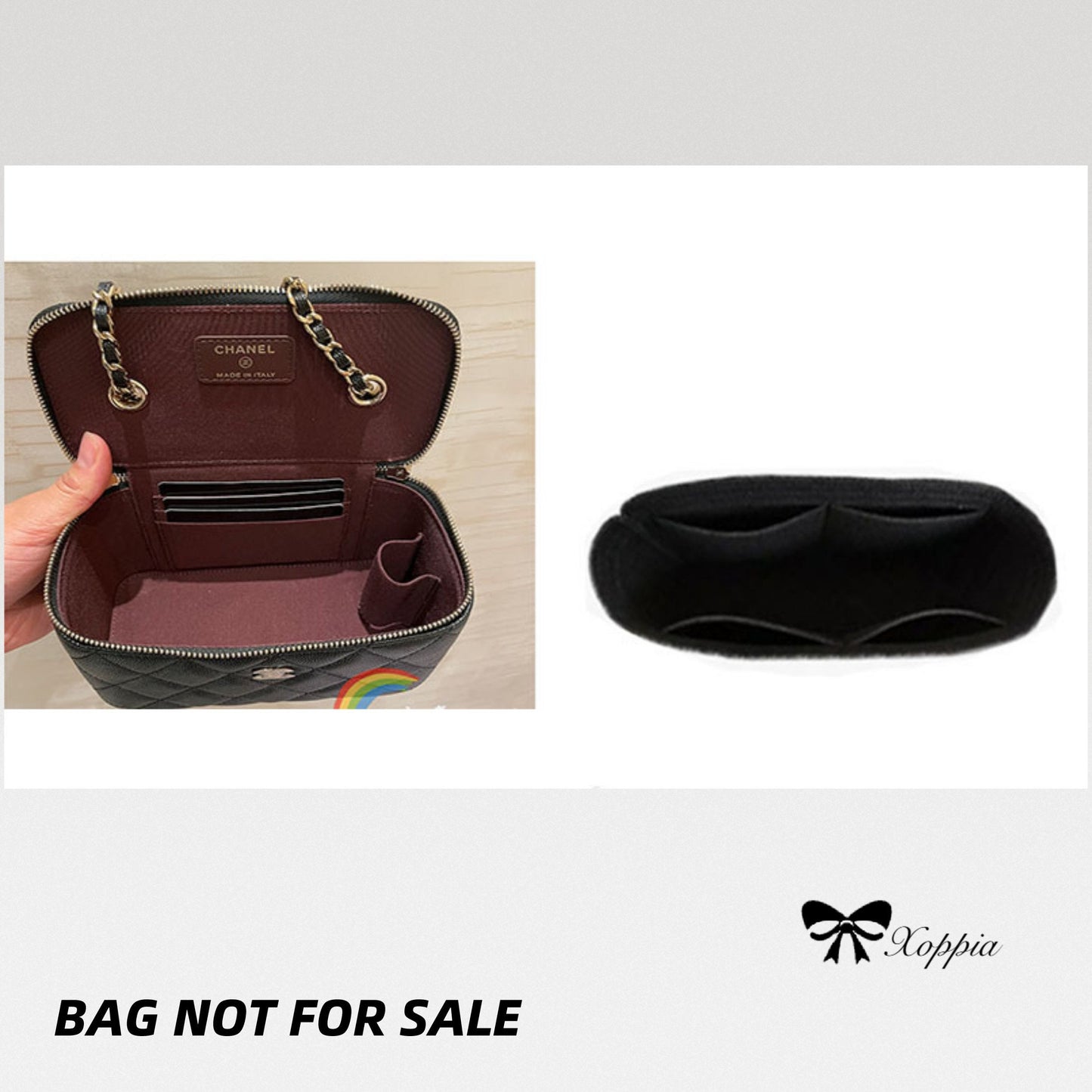 Bag Organizer For Vanity Box Handbag. Bag Insert For Classical Bag.