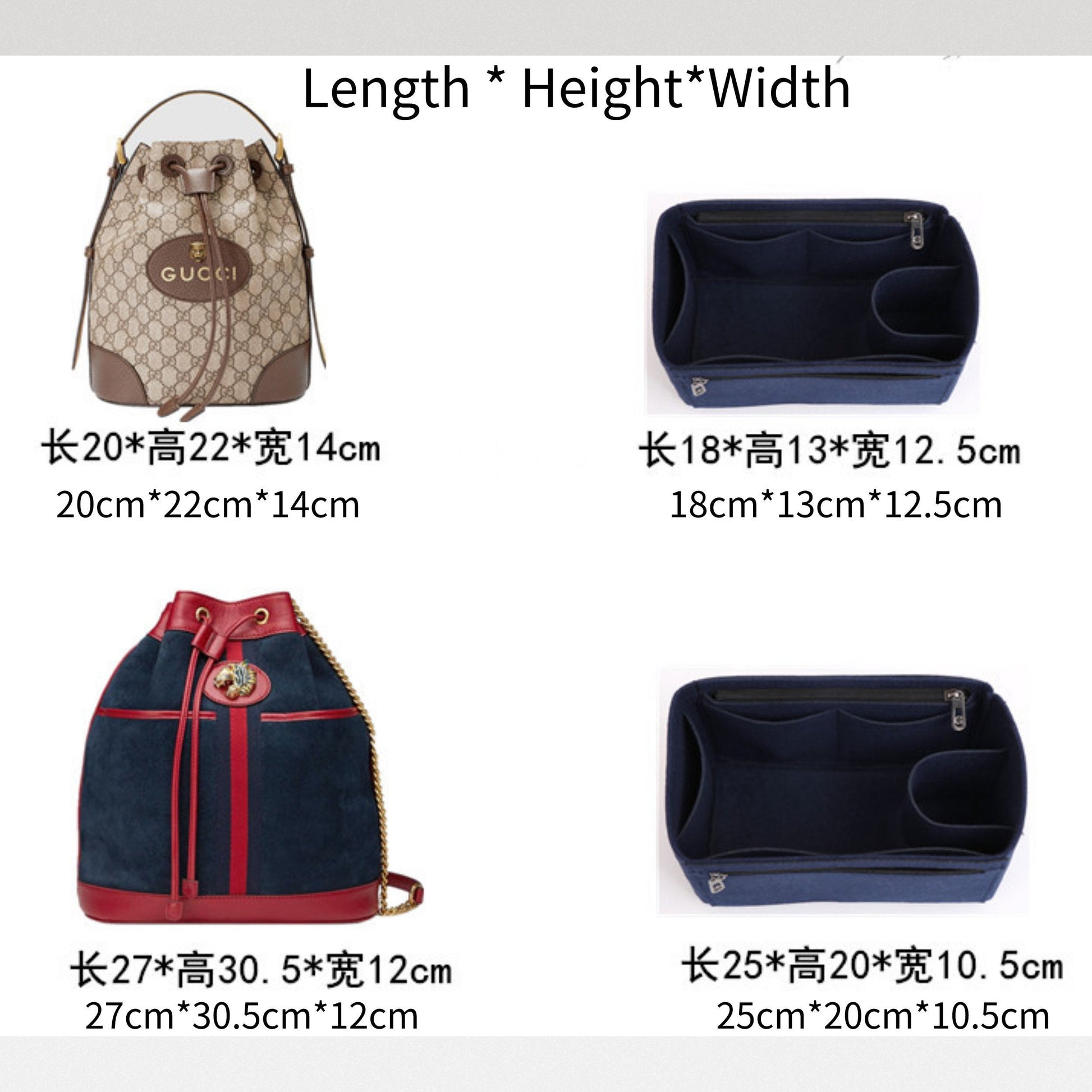 Bag Organizer For Bucket Sling BagBag Insert For Classical Bag.