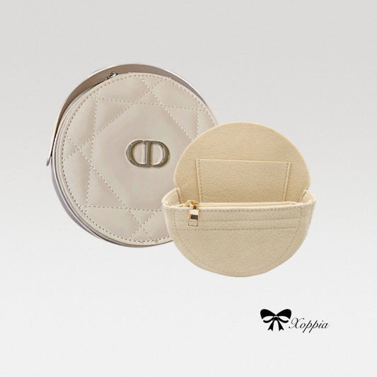 Bag Organizer For Caro Round Pouch With Chain. Bag Insert For Classical Bag.