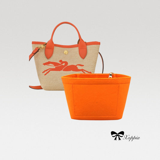 Bag Organizer For Le Pliage Logo Mini Basket Tote Bag. Bag Insert For Classical Tote Bag.