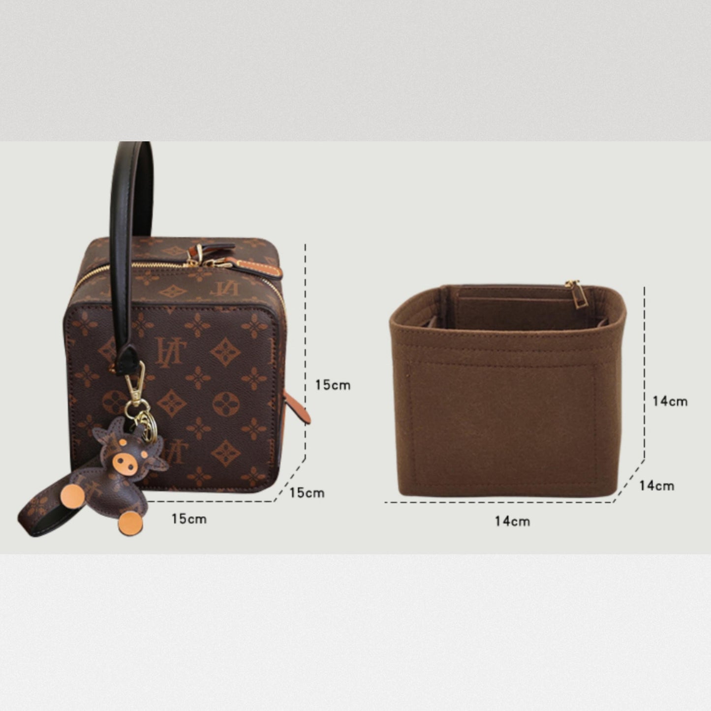 Bag Organizer For Square  Bag. Bag Insert For Duffle Bag.