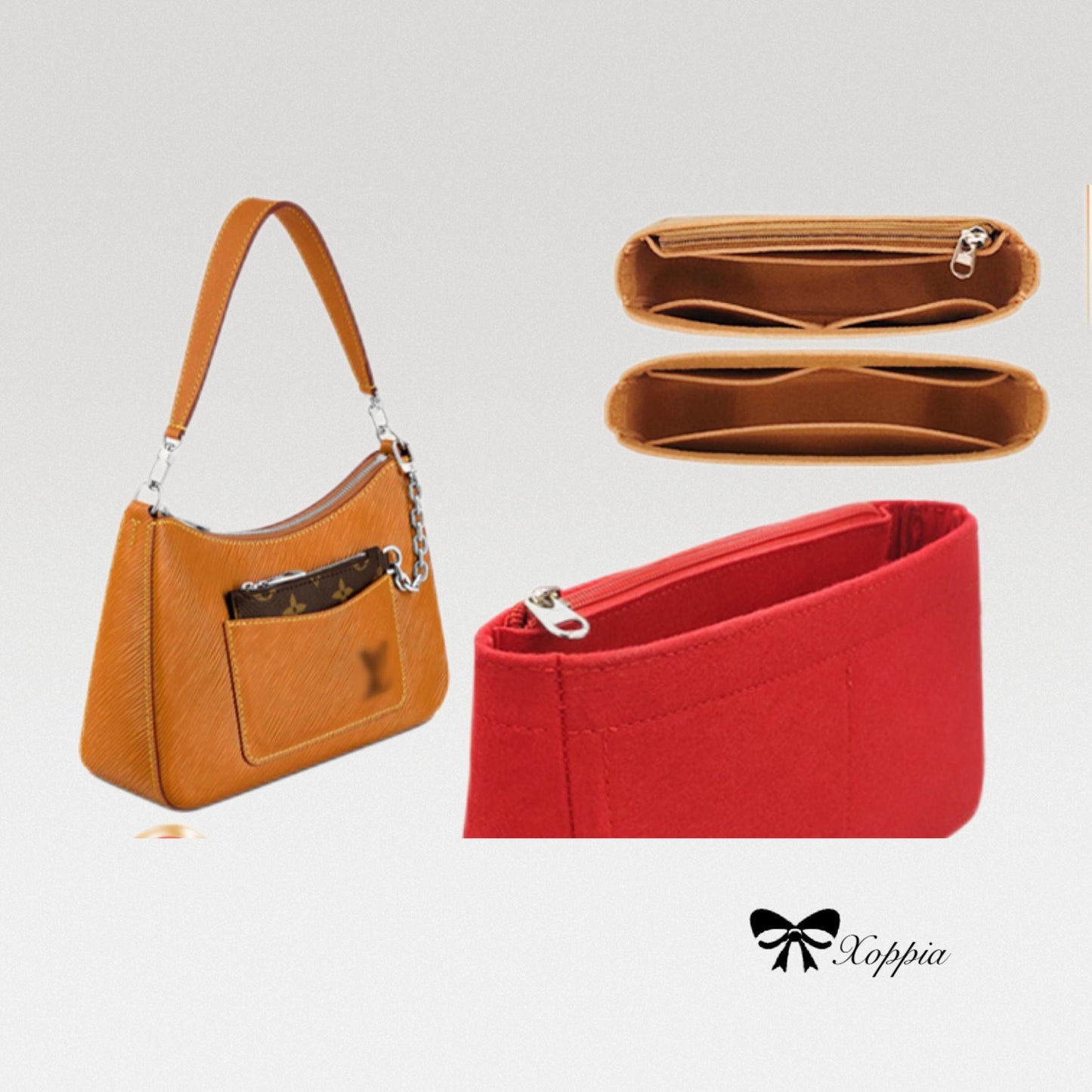 Bag Organizer For Marelle Handbag. Bag Insert For Classical Bag.