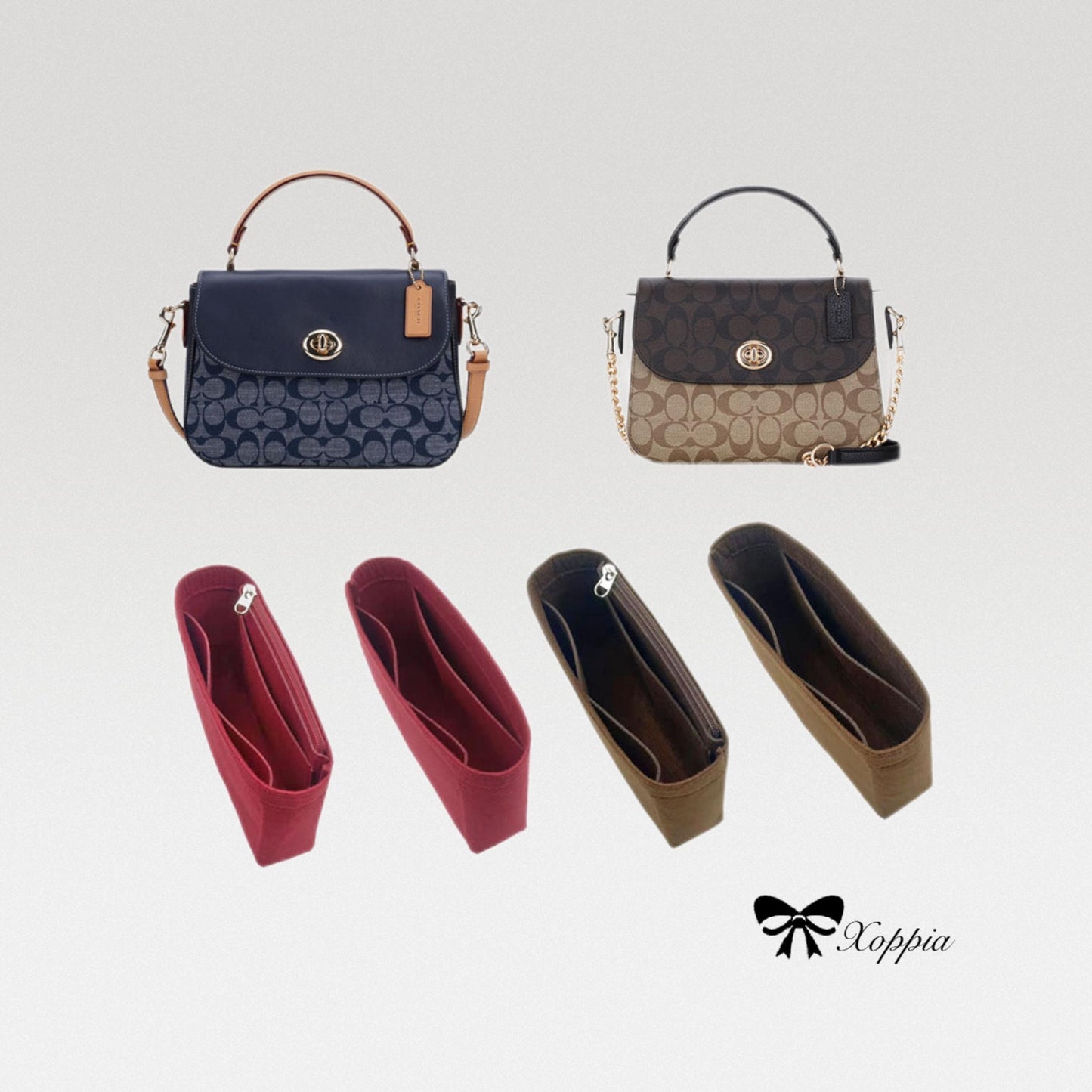 Bag Organizer For Crosby Marlie Top Handle. Bag Insert For Classical Bag.