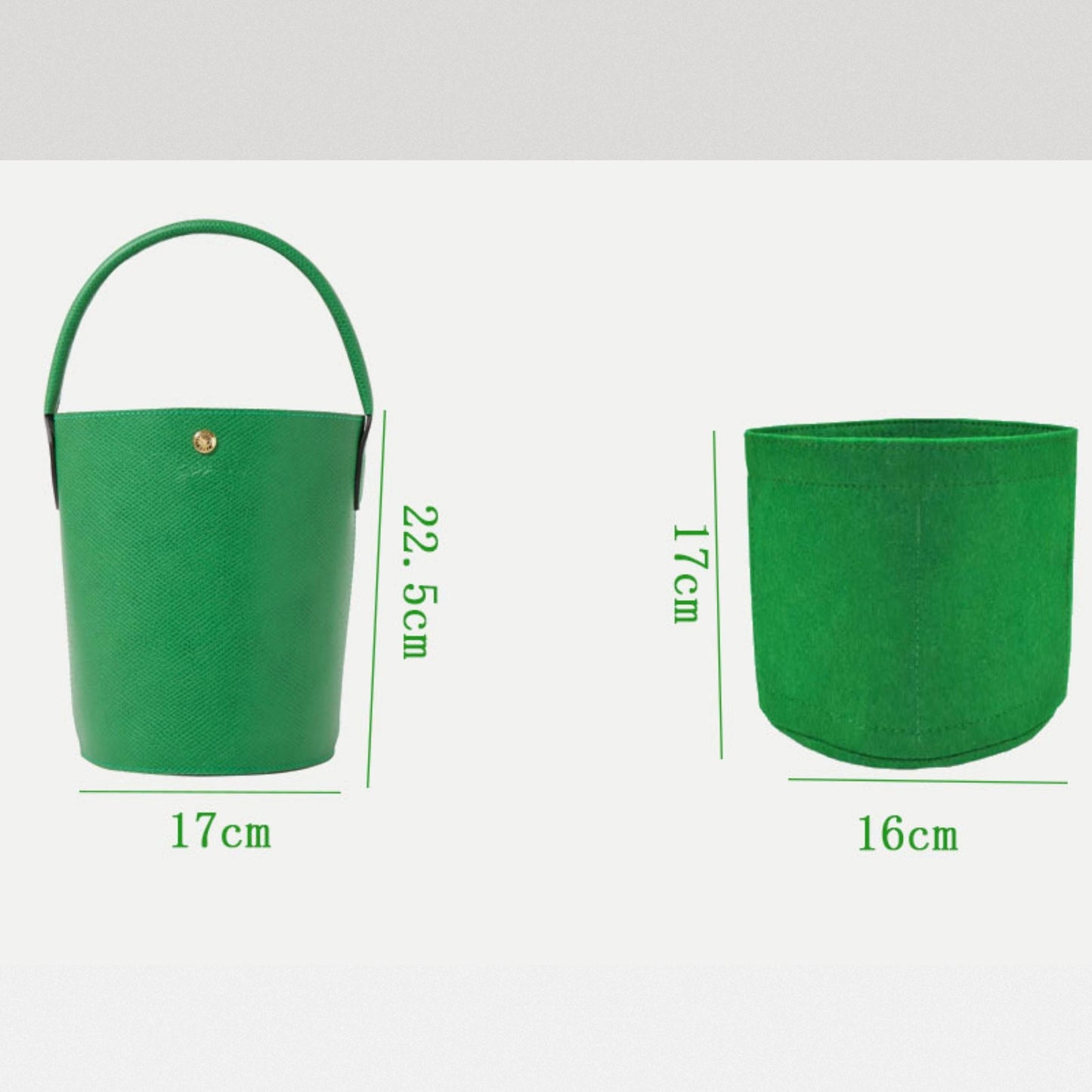 Bag Organizer For Le Pliage Cuir de Russie Leather Bucket Bag. Bag Insert For Classical Tote Bag.