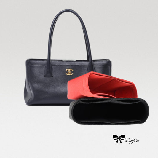 Bag Organizer For Calfskin Small Cerf Executive Shopper Tote Black. Bag Insert For Classical Bag.