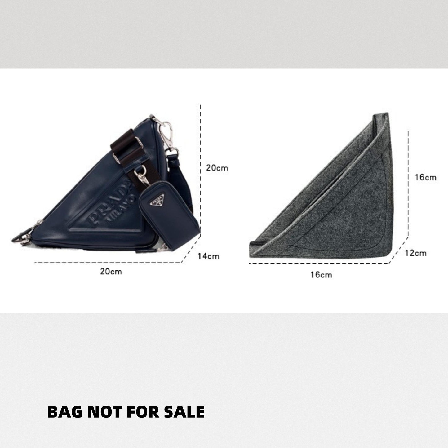 Bag Organizer For Triangle Bag. Bag Insert For Bucket Bag.