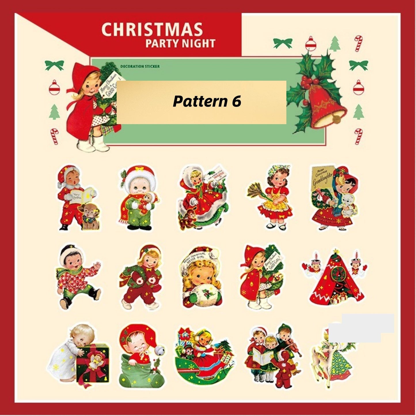 30pcs Christmas Holiday Stickers | Santa Claus Stickers | Pack For Home Wall Decorate | Gift Box Laptop Decals Kid Teen Stickers