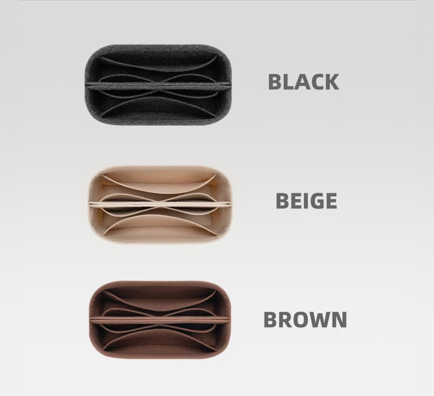 Bag Organizer For Mollie Tote Bag | Bag Insert For Tote Bag | Felt Bag Organizer For Handbag Bag