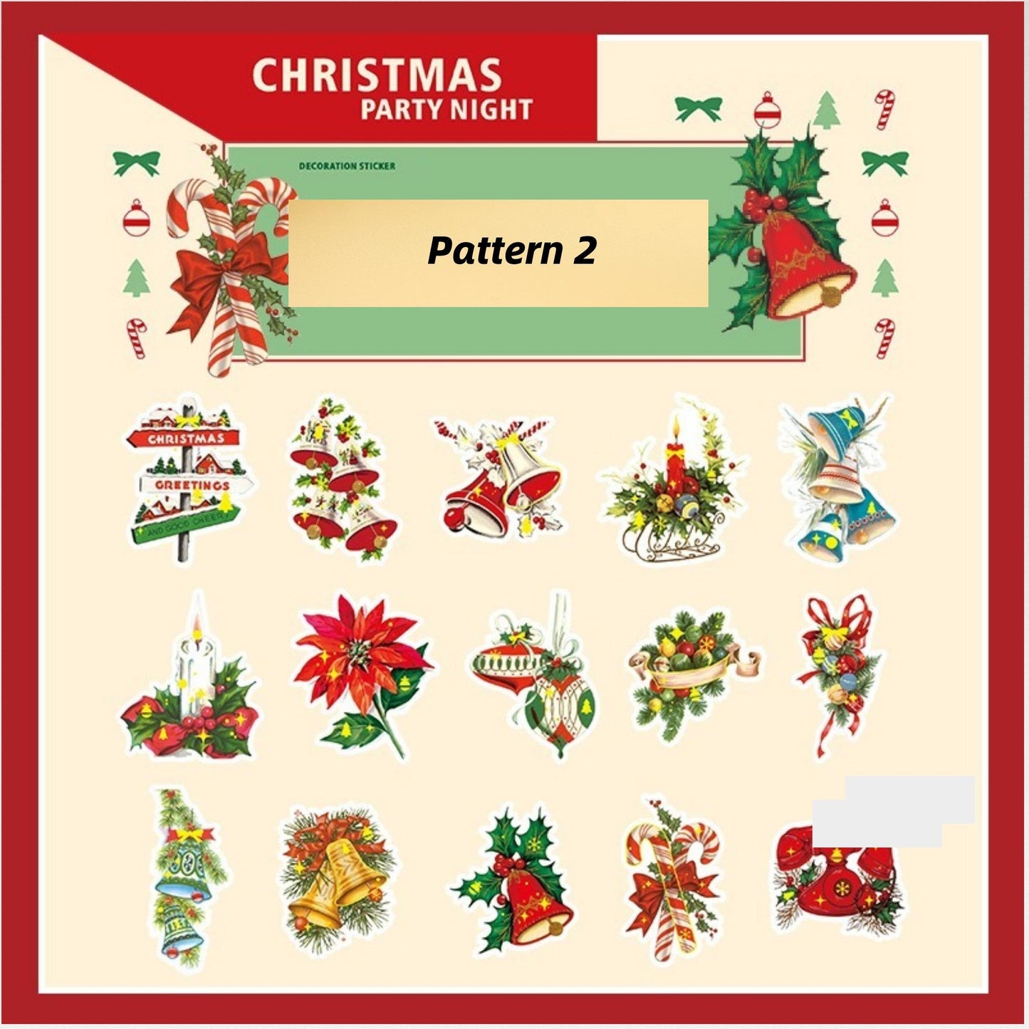 30pcs Christmas Holiday Stickers | Santa Claus Stickers | Pack For Home Wall Decorate | Gift Box Laptop Decals Kid Teen Stickers