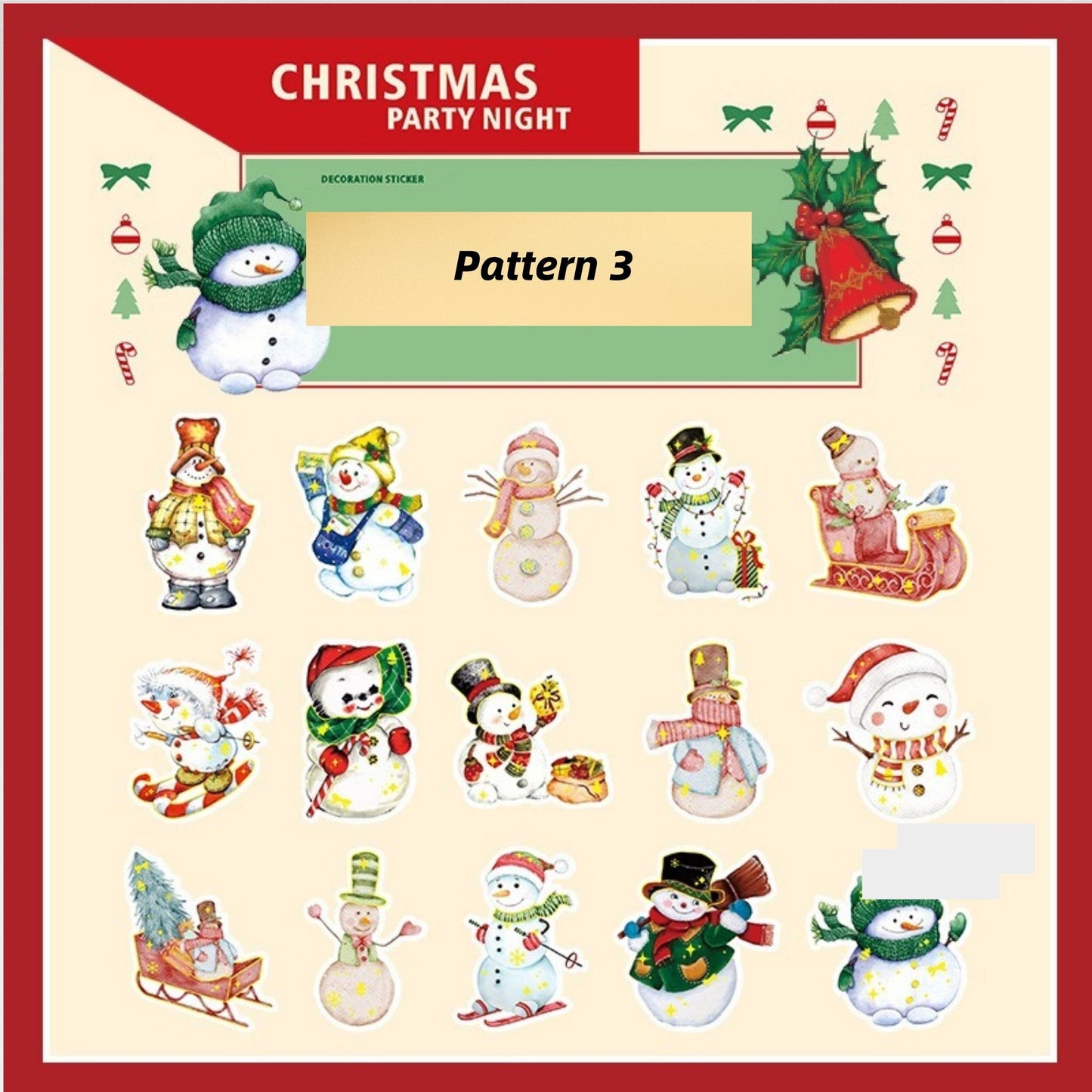 30pcs Christmas Holiday Stickers | Santa Claus Stickers | Pack For Home Wall Decorate | Gift Box Laptop Decals Kid Teen Stickers