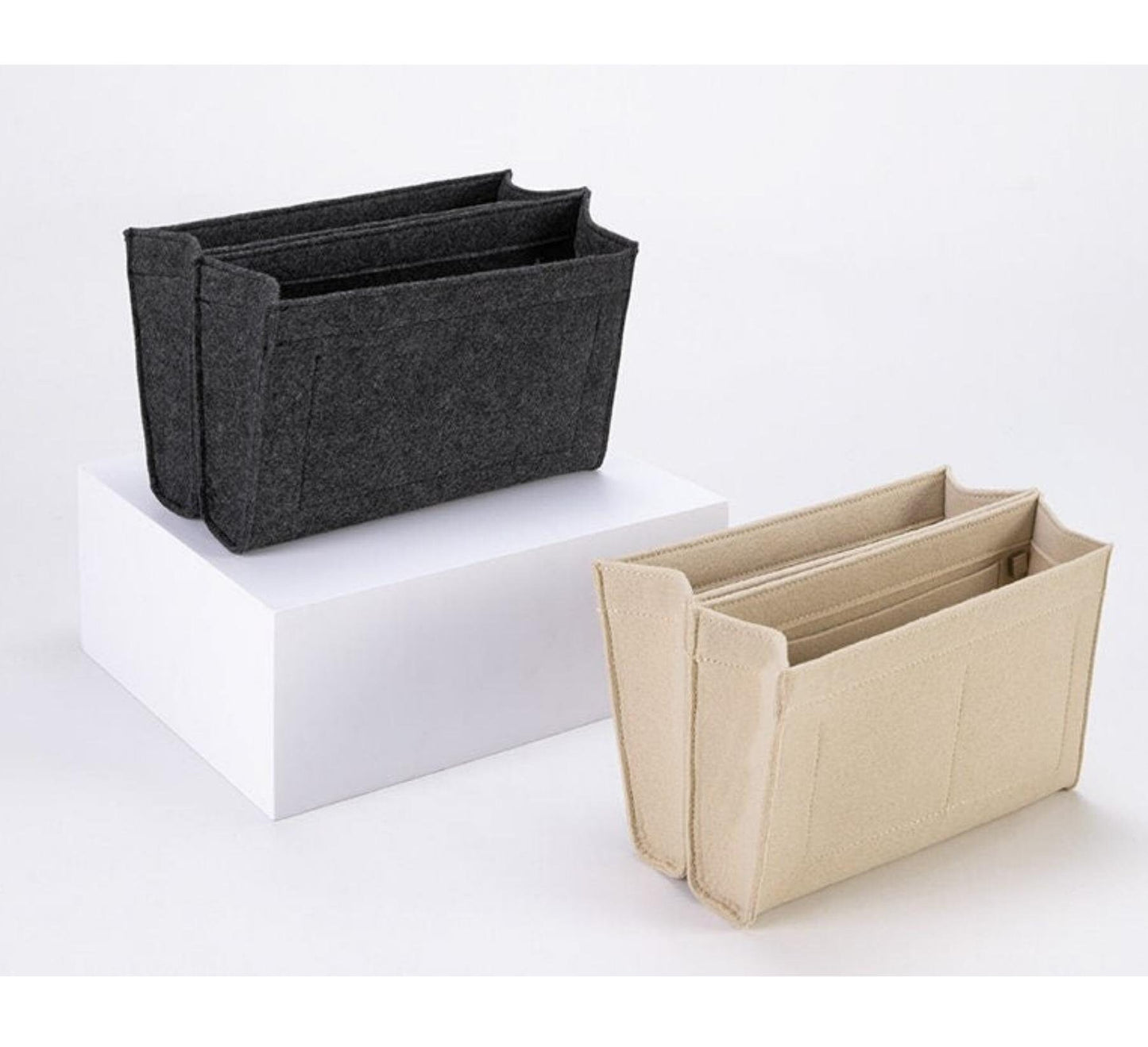 Bag Organizer For Dauphine East West | Bag Insert For Shoulder Bag | Felt Bag Organizer For Handbag Bag