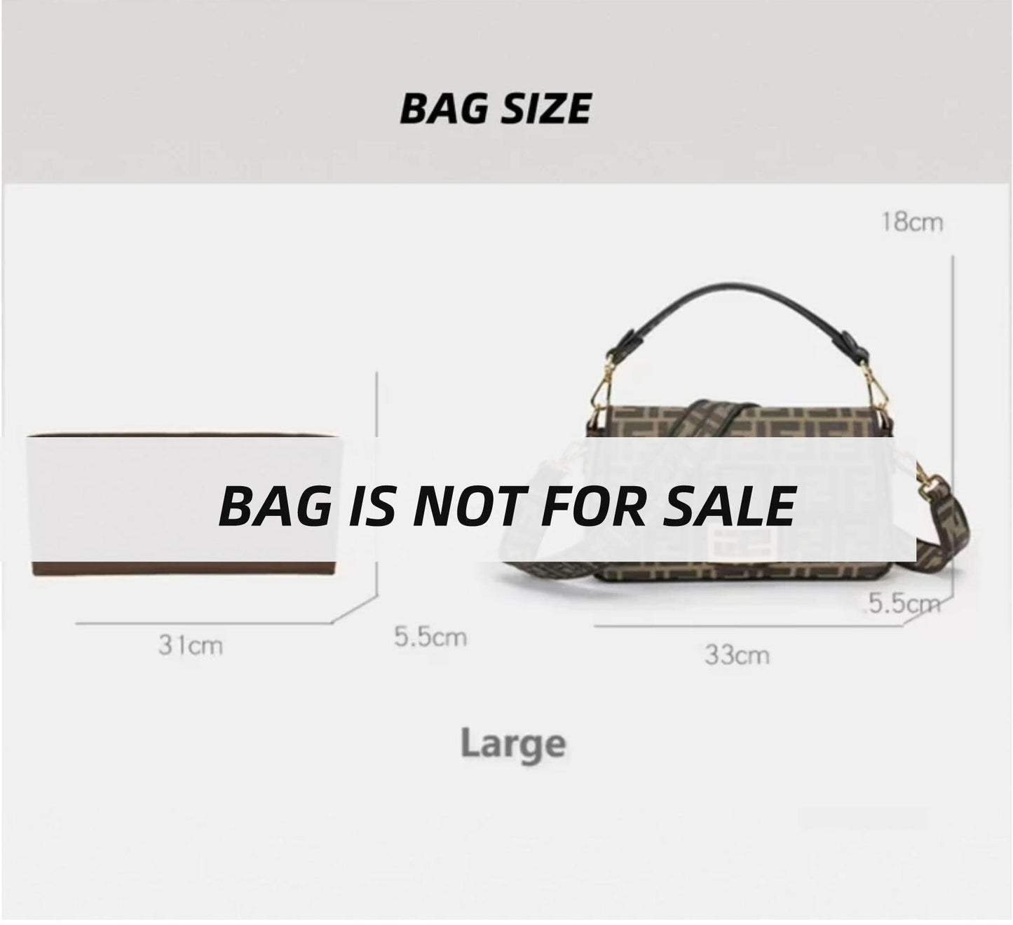 Bag Organizer For Baguette Bag | Bag Insert For Shoulder Bag | Felt Bag Organizer For Handbag Bag