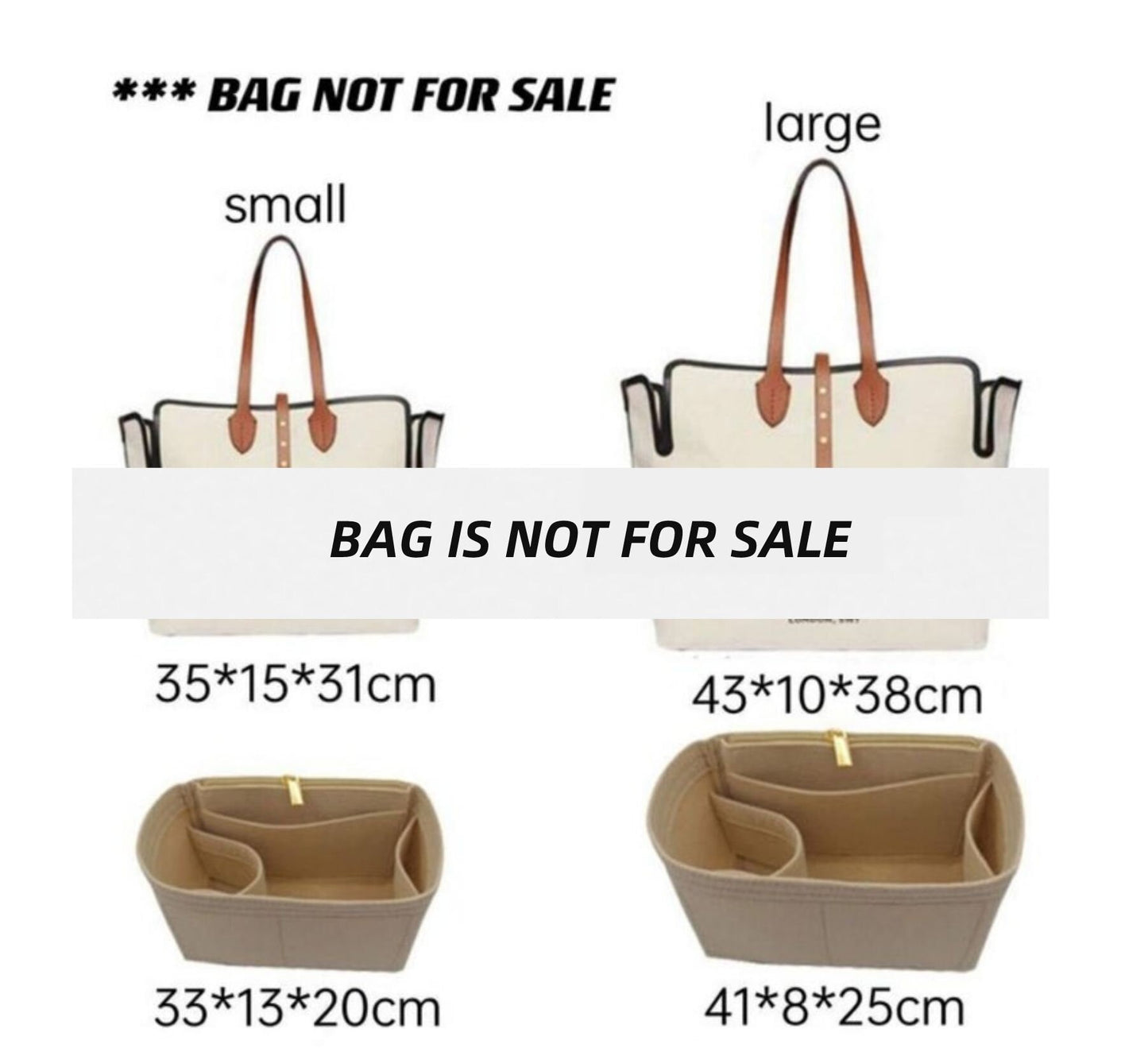 Bag Organizer For The Belt Tote Bag | Bag Insert For Tote Bag | Felt Bag Organizer For Handbag Bag