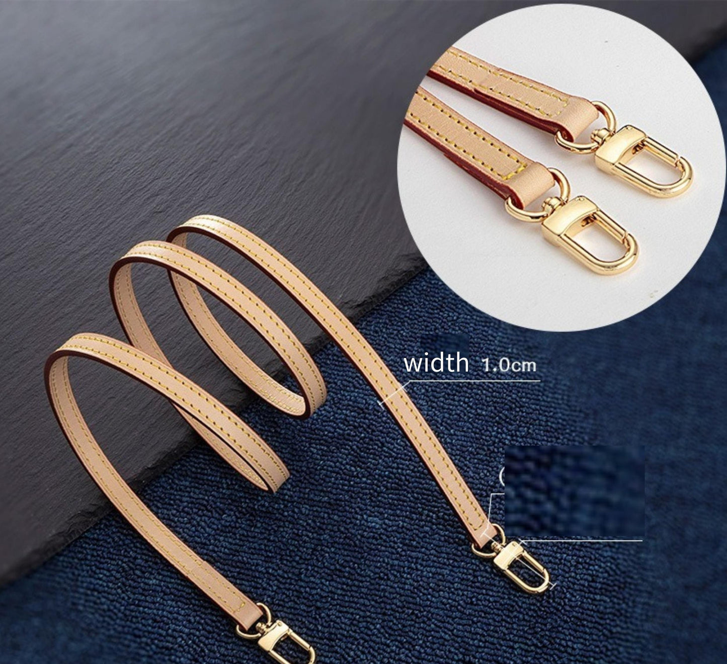 55/90/100/110/120cm Genuine Vachetta Leather Crossbody Shoulder Strap Replacement | Pochette Strap | Speedy Bag Strap | Real Leather Strap