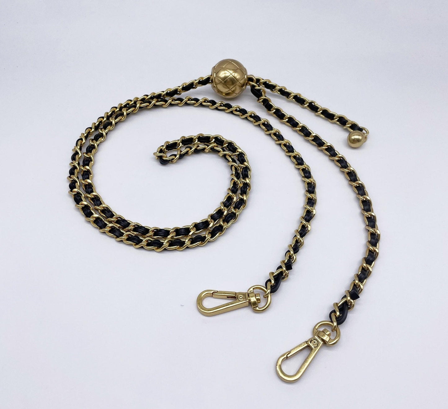 130cm Adjustable Leather Chain Crossbody Shoulder Strap Replacement | Leather Metal Replacement Chain Shoulder Strap | Bag Handle Strap