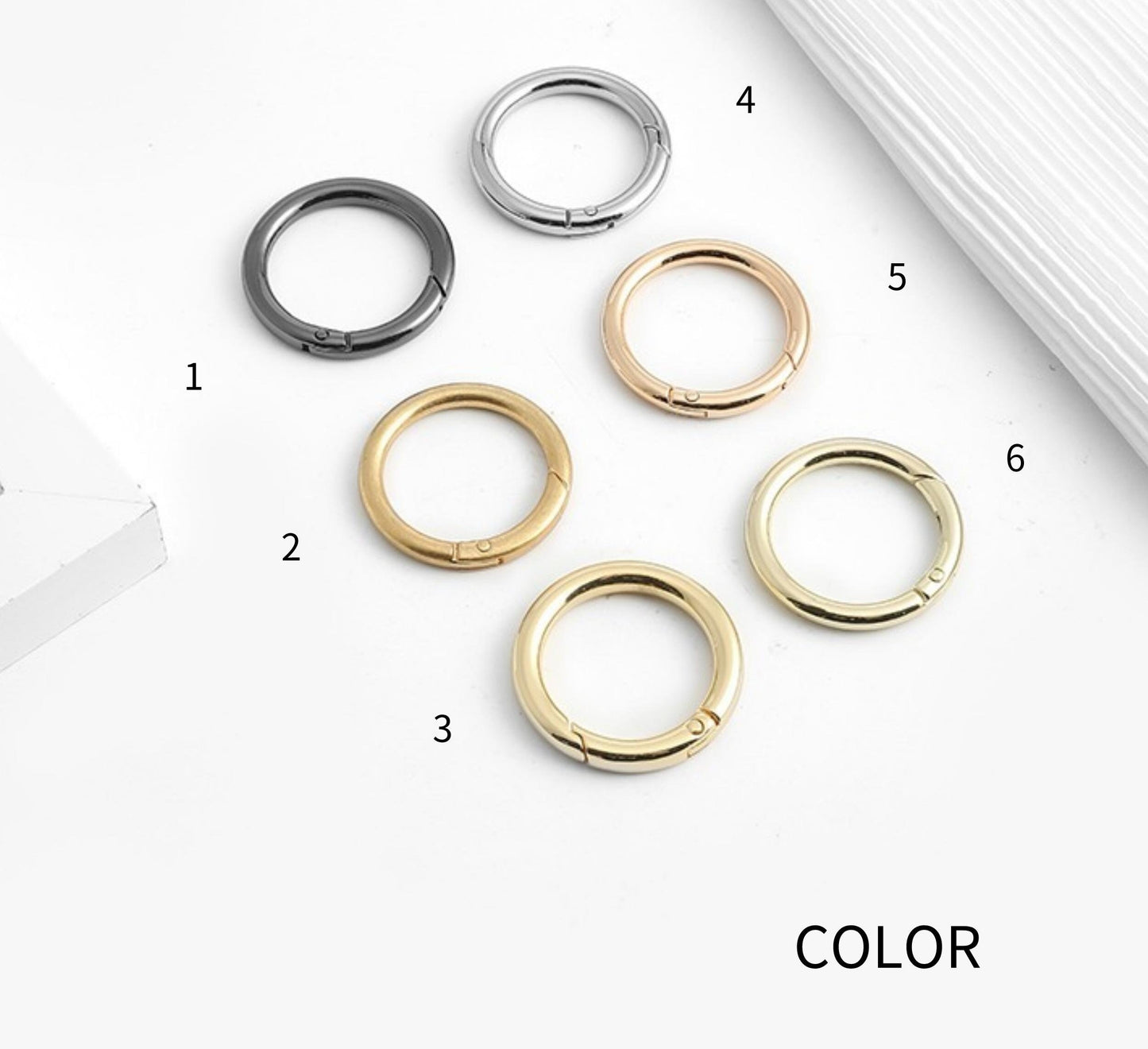 Round Spring Ring  | Spring Coil | Elastic Ring | Circle Snap Clip | Purse Accessories | Bag Strap Connector