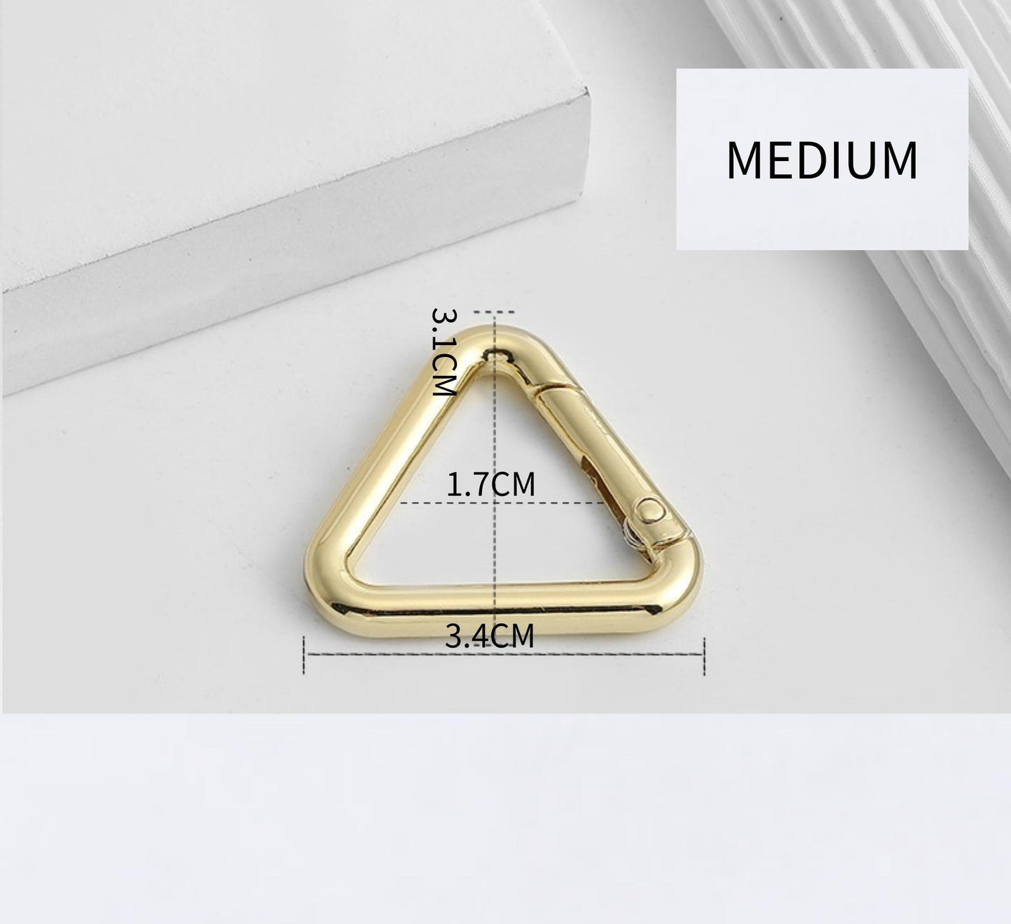 Triangle Shape Spring Ring  | Spring Coil | Elastic Ring | Triangle Snap Clip | Purse Accessories | Bag Strap Connector | Triangle Buckle