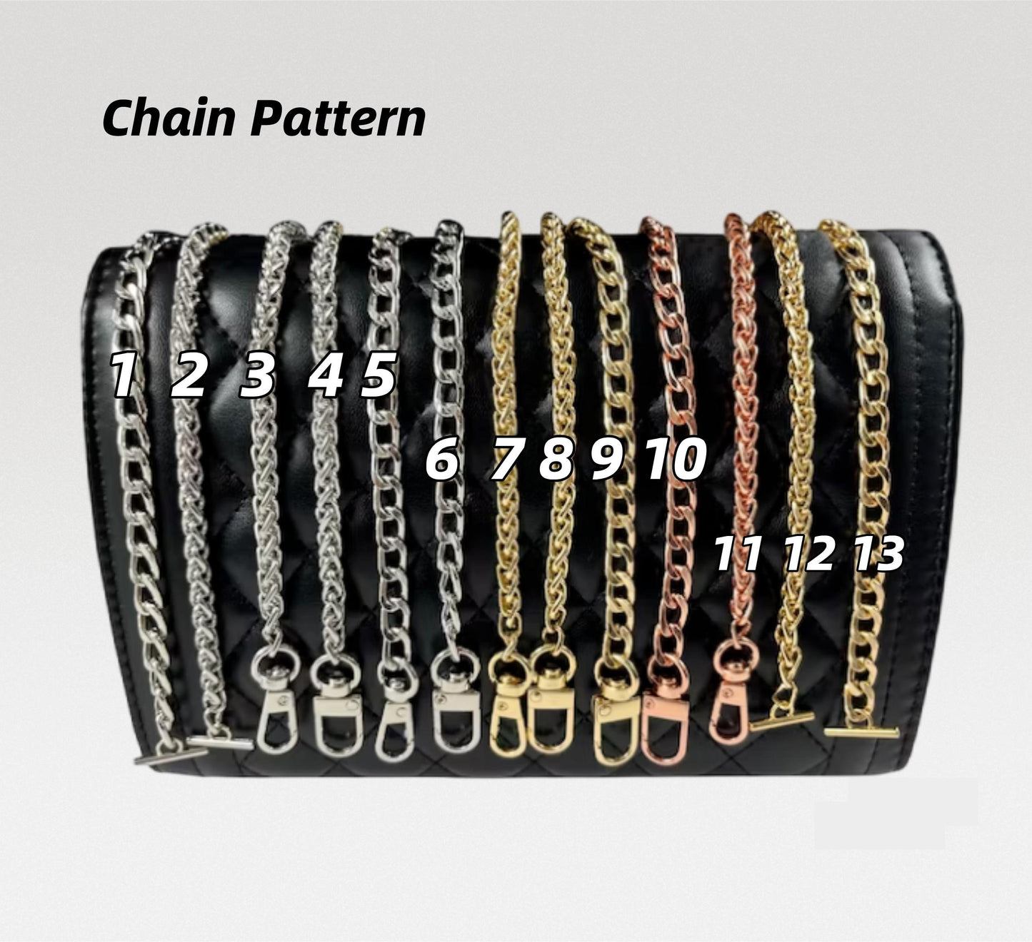 CASSANDRE MATELASSÉ Flap Pouch Conversion Kit Felt Insert Chain | Chane Strap Chain | Marmont Bag Strap | Chain Leather Strap