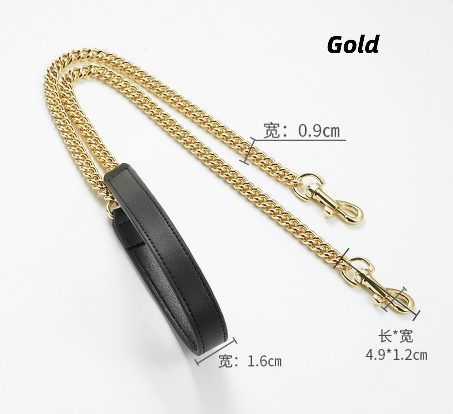 100/110/120cm Leather+Chain Crossbody Shoulder Strap Chain Replacement | Pochette Strap Chain | Speedy Bag Strap | Real Leather Strap