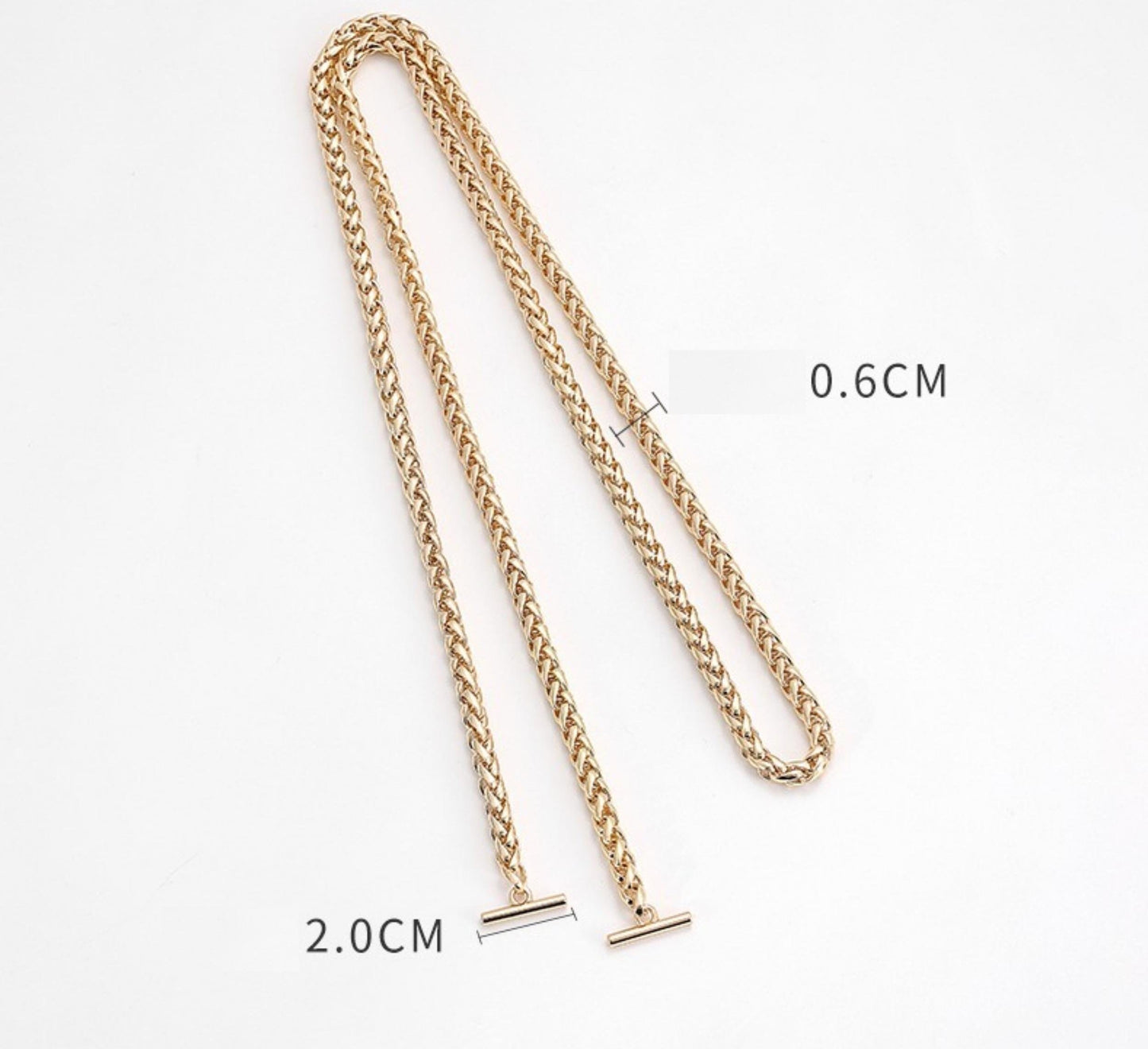 100/110/120cm T-Bar Metal Purse Chain Strap Bag Chain Crossbody Shoulder Strap Chain | Pochette Strap Chain | Speedy Bag Strap