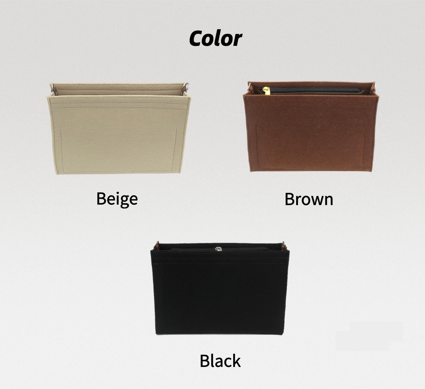 Pochette 30 Montaigne Conversion Kit with chain | Toiletry Pouch Insert to Convert Cross Body | Toiletry Pouch Organizer with D-ring