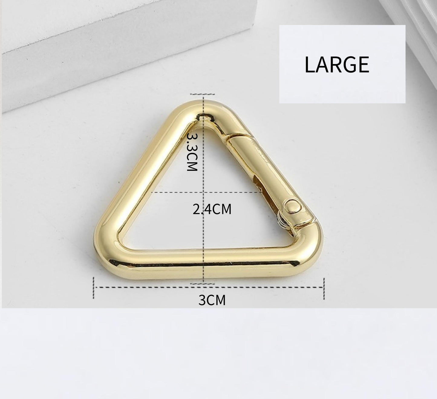 Triangle Shape Spring Ring  | Spring Coil | Elastic Ring | Triangle Snap Clip | Purse Accessories | Bag Strap Connector | Triangle Buckle