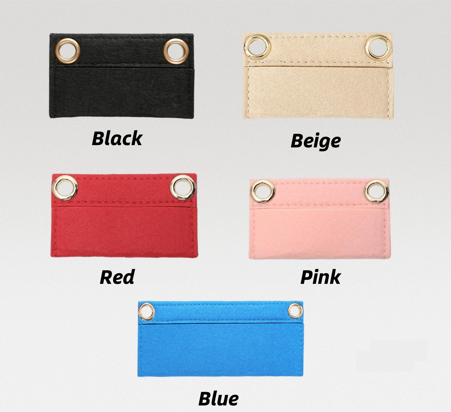 Dauphine Compact Wallet Conversion Kit (Felt Insert with Chain) | Wallet Insert and Chain | Wallet convert to Crossbody bag