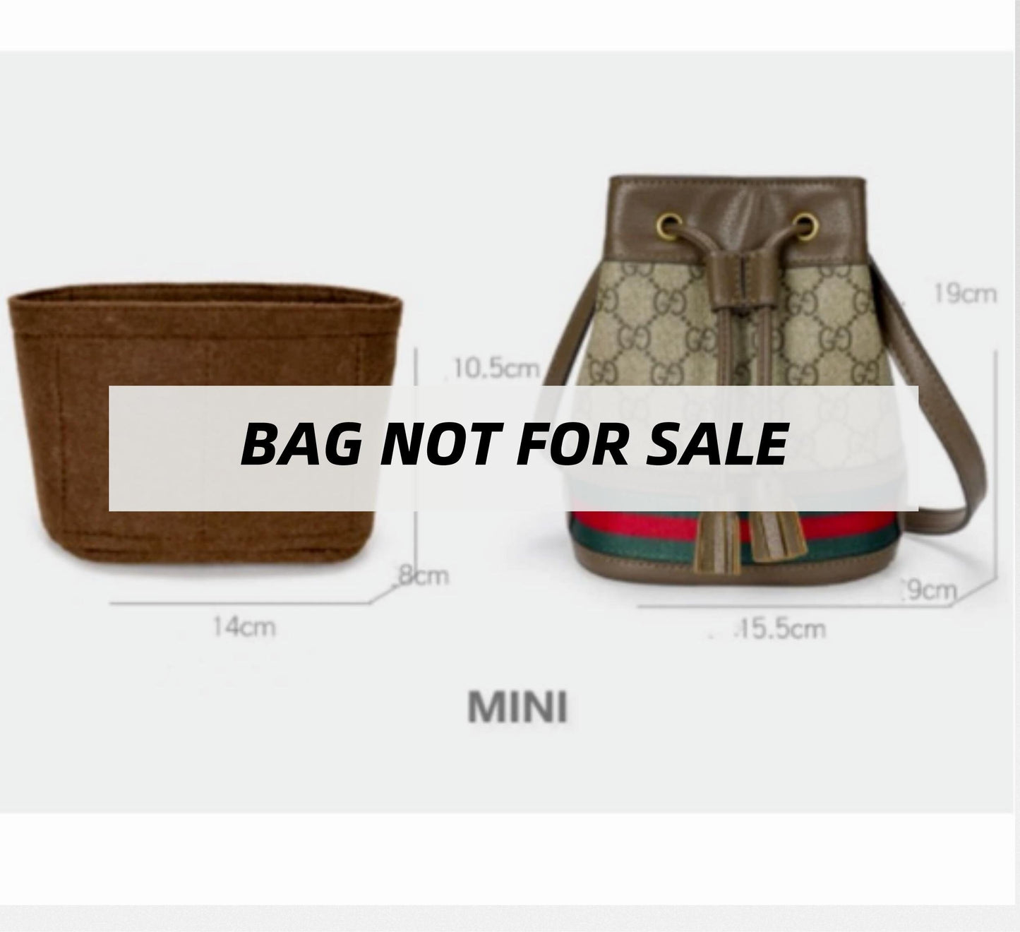 Bag Organizer For Ophidia Bucket Bag | Bag Insert For Shoulder Bag | Felt Bag Organizer For Handbag Bag